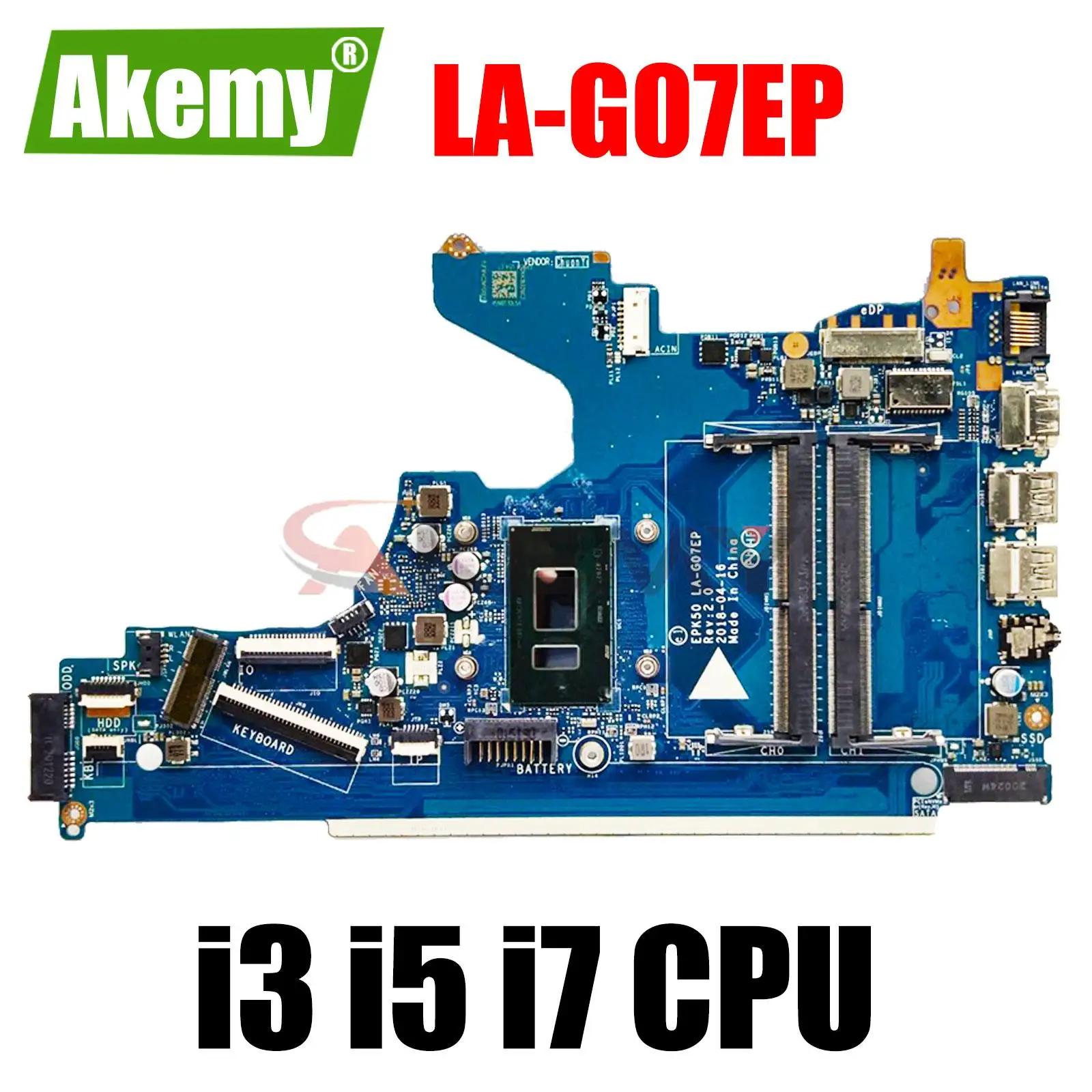 HP Pavilion 15-DA 250 G7 LA-G07DP Ʈ   i3 i5 i7 CPU EPK50 LA-G07EP L20373-601